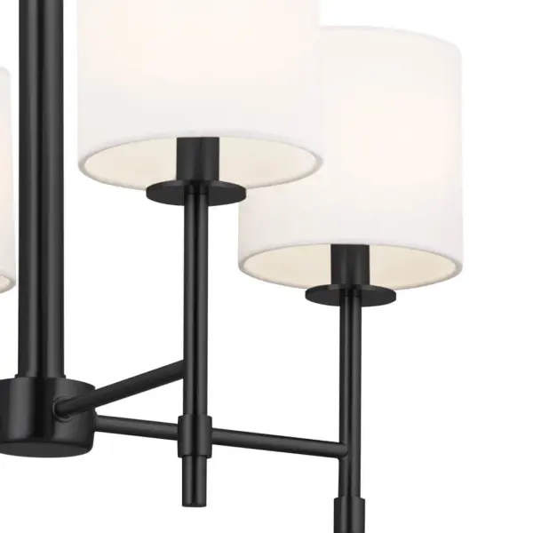 Ali 4-Light Chandelier with Fabric Drum Shade - Image 3