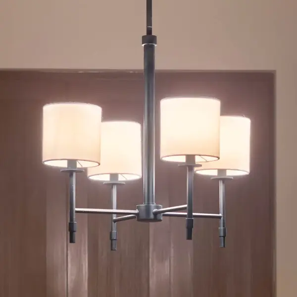 Ali 4-Light Chandelier with Fabric Drum Shade - Image 6