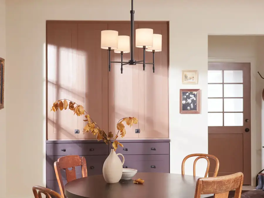 Ali 4-Light Chandelier with Fabric Drum Shade - Image 7