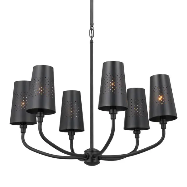 Adeena 6-Light Chandelier in Black - Image 1