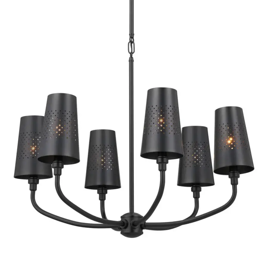 Adeena 6-Light Chandelier in Black - Image 1