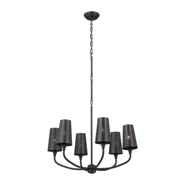 Adeena 6-Light Chandelier in Black - Image 2