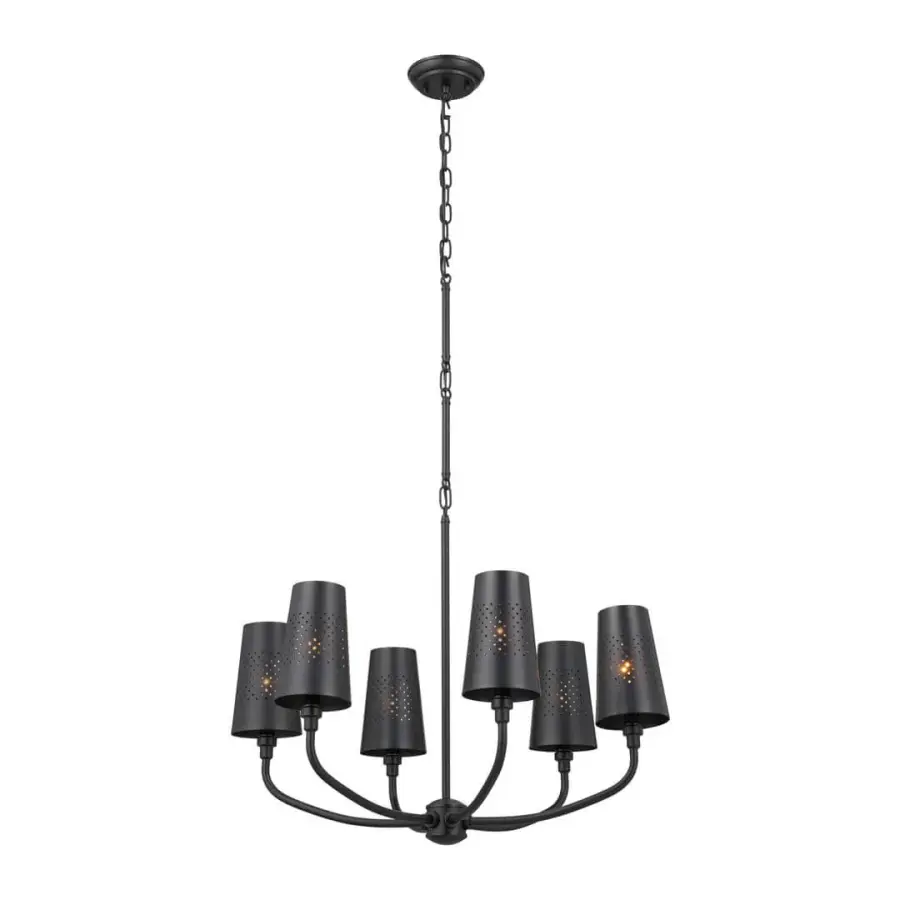 Adeena 6-Light Chandelier in Black - Image 2