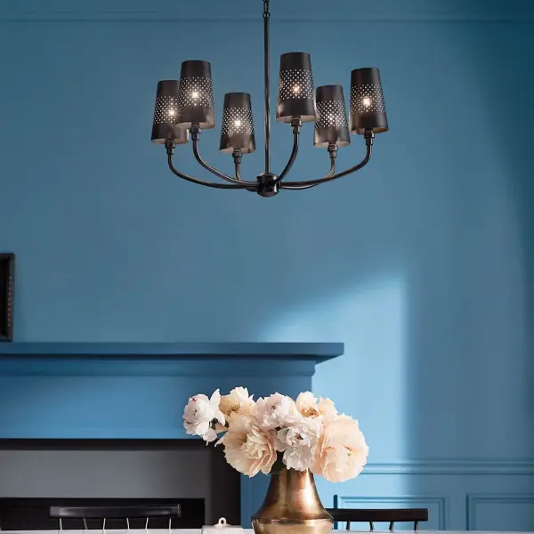 Adeena 6-Light Chandelier in Black - Image 5