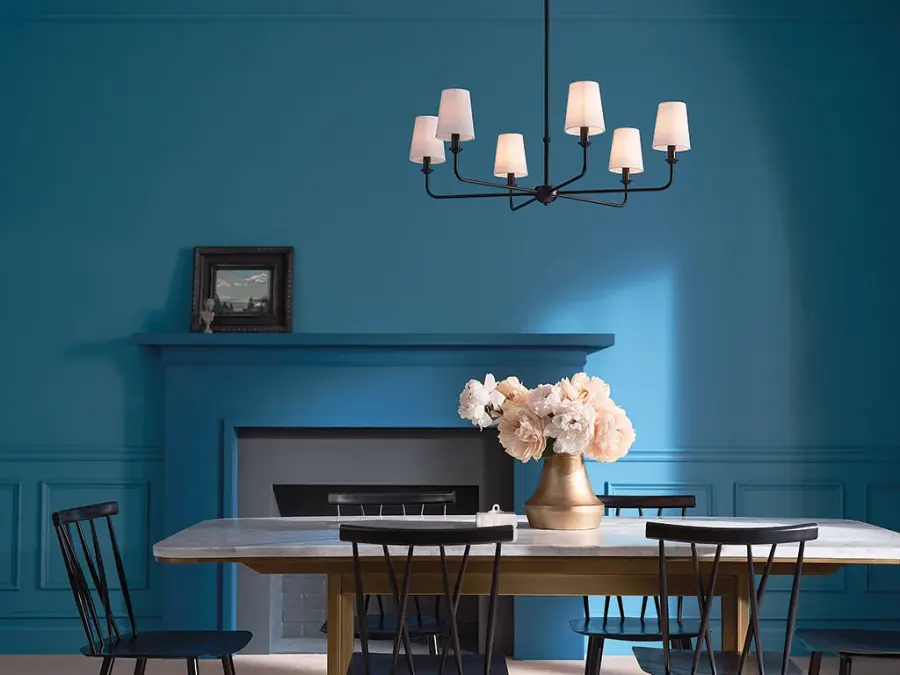 Elegant 6-Light Chandelier with Classic Bell Shades - Image 8