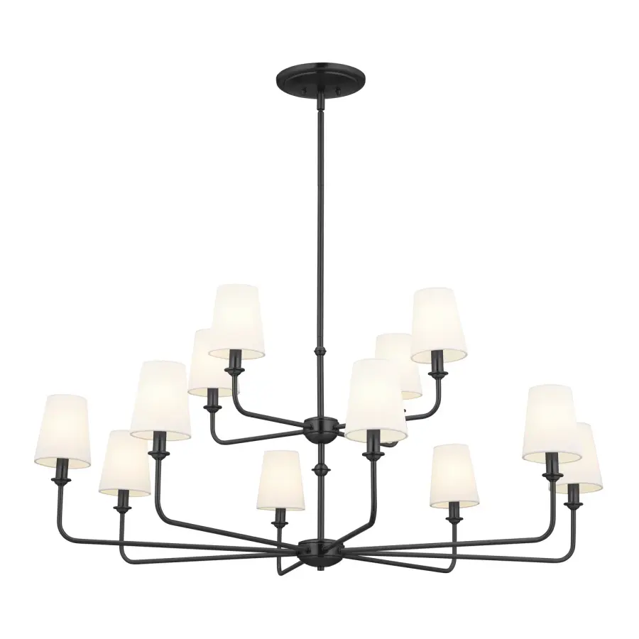 Pallas 12-Light Chandelier in Black