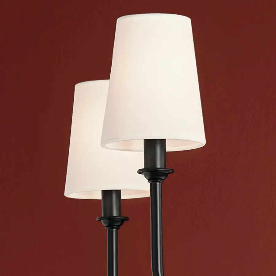 Grand Statement Piece with Elegant Fabric Shades - Image 8