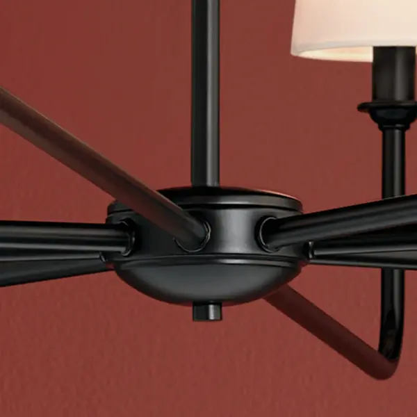 Grand Statement Piece with Elegant Fabric Shades - Image 9