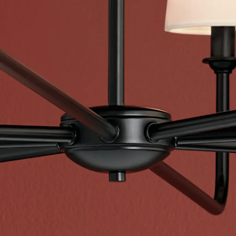 Grand Statement Piece with Elegant Fabric Shades - Image 9