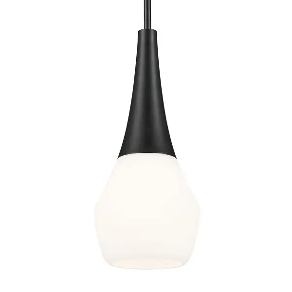 Elegant Mini Pendant with Timeless Opal Glass Shade - Image 1