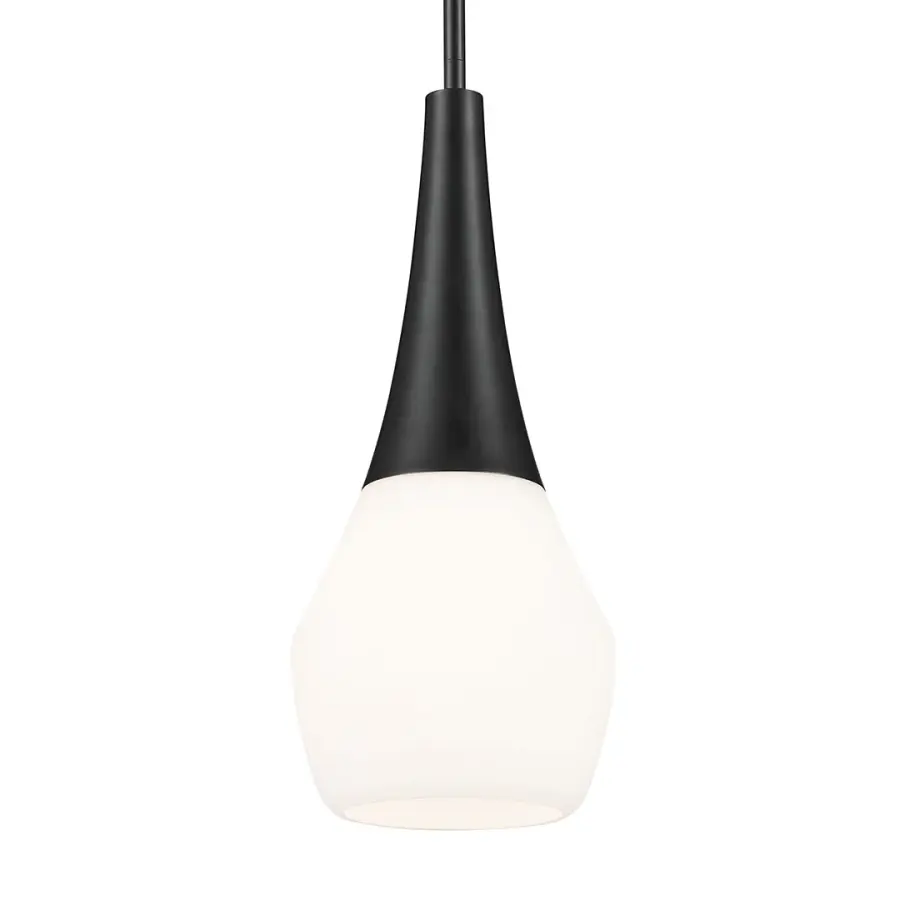 Elegant Mini Pendant with Timeless Opal Glass Shade - Image 1