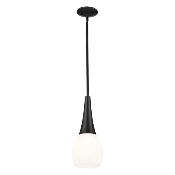 Elegant Mini Pendant with Timeless Opal Glass Shade - Image 2