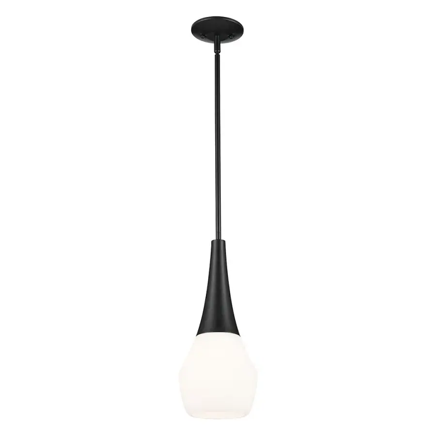 Elegant Mini Pendant with Timeless Opal Glass Shade - Image 2