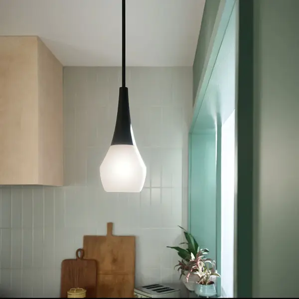 Elegant Mini Pendant with Timeless Opal Glass Shade - Image 4