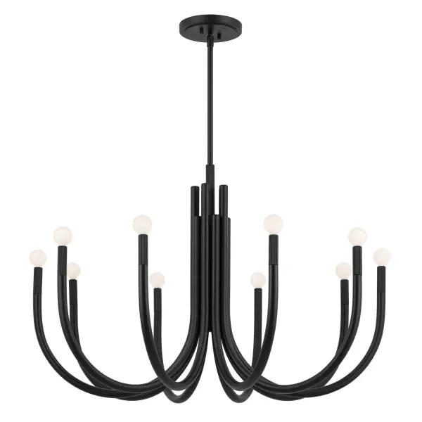 Odensa 10-Light Chandelier in Black