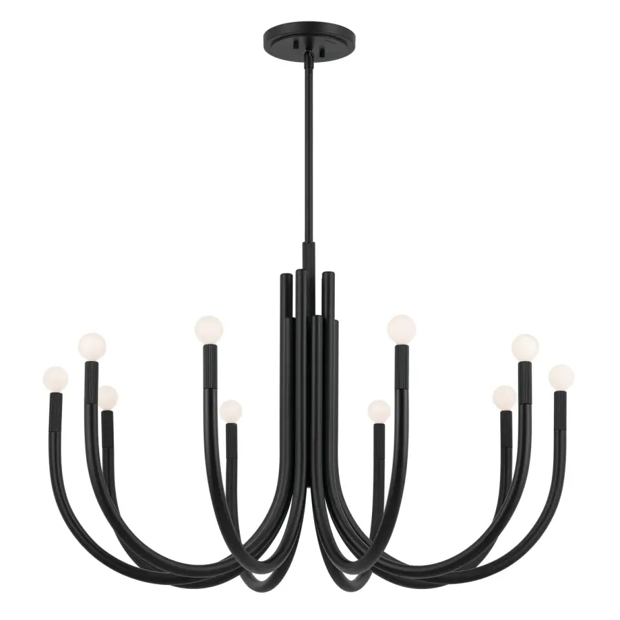 Odensa 10-Light Chandelier in Black