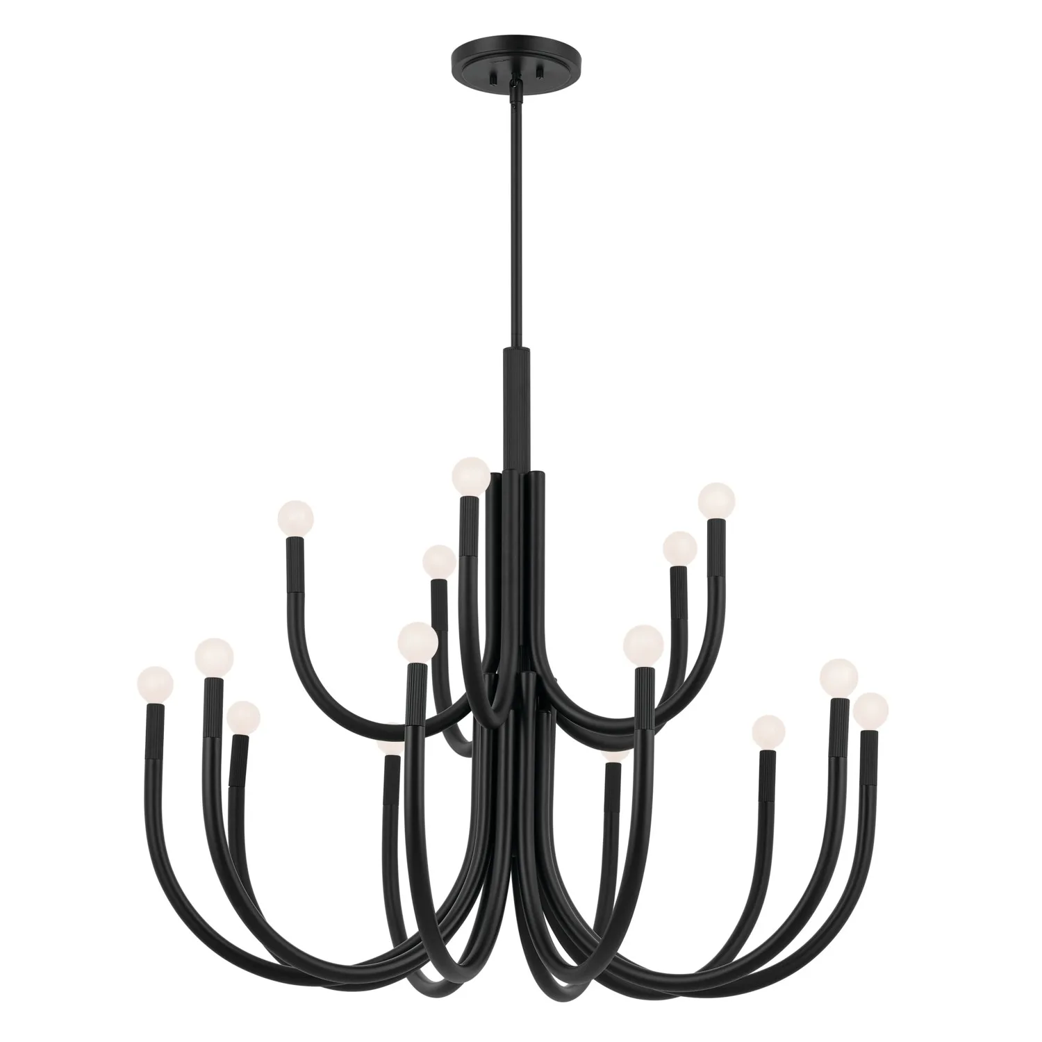 Odensa 15-Light Chandelier in Black