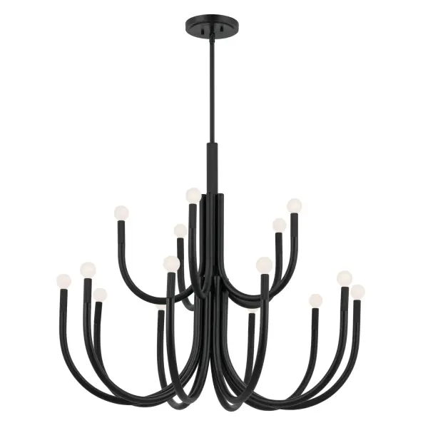 Odensa 15-Light Chandelier in Black