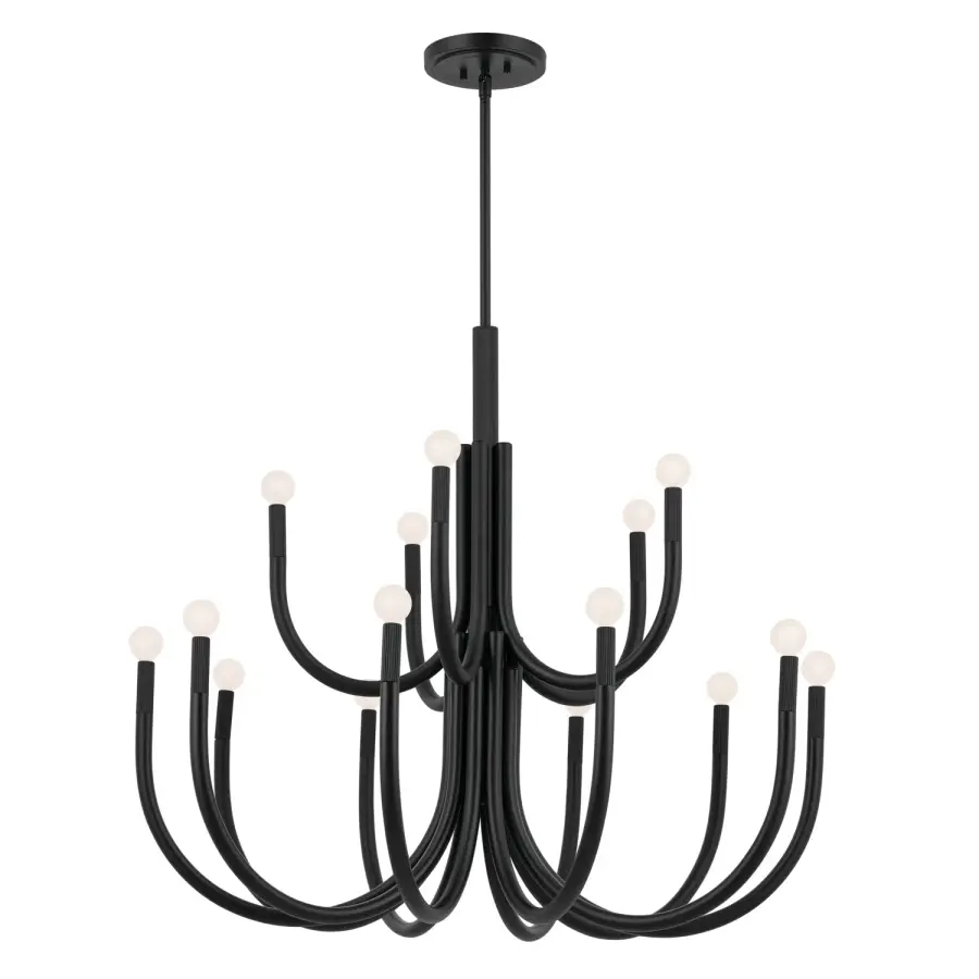 Odensa 15-Light Chandelier in Black