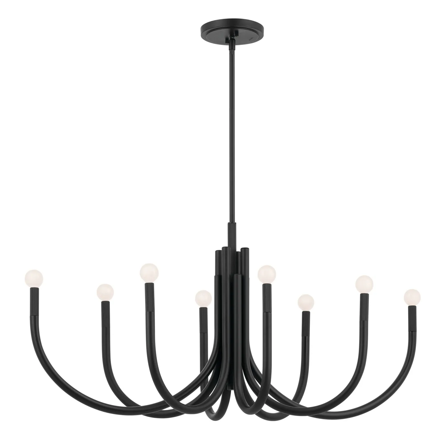 Odensa 8-Light Oval Chandelier in Black