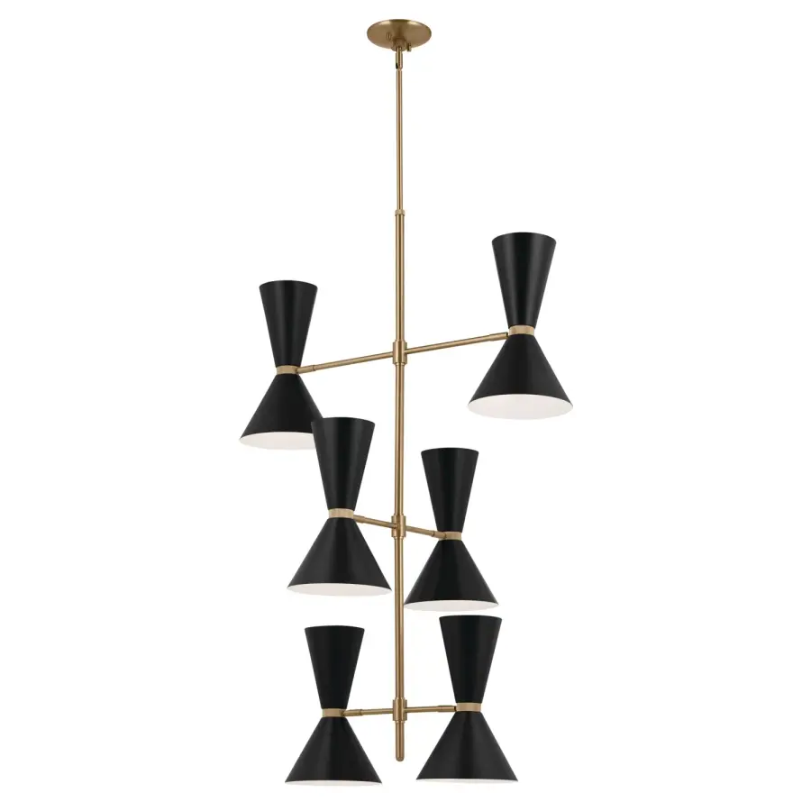 Phix 12-Light Foyer Chandelier in Champagne Bronze