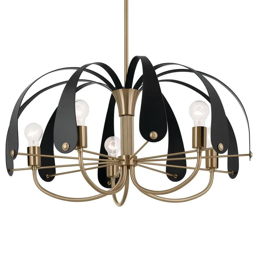 Petal 5-Light Chandelier in Champagne Bronze