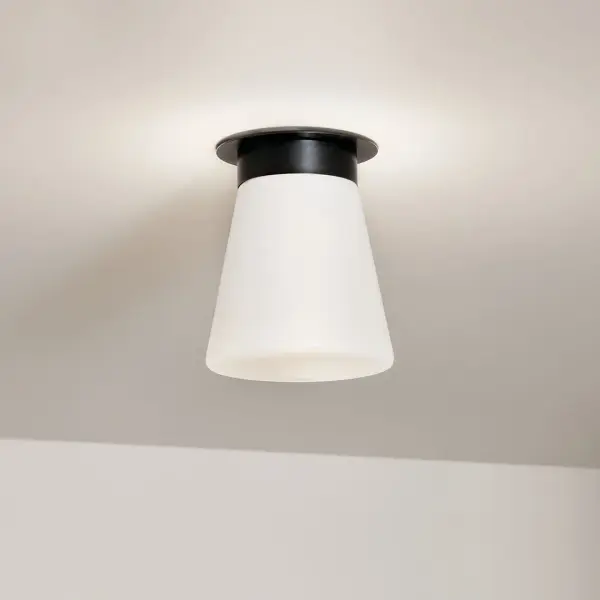 Albers Black Flush Mount Ceiling Light - Image 4