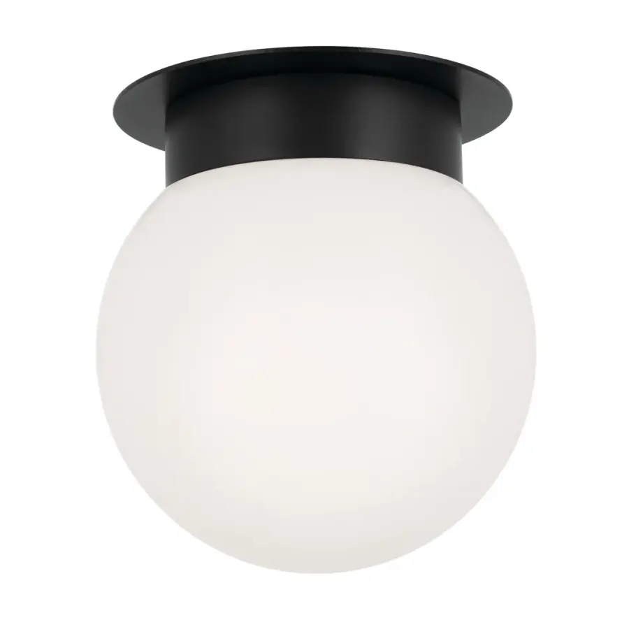 Albers Black Flush Mount Ceiling Light - Image 1