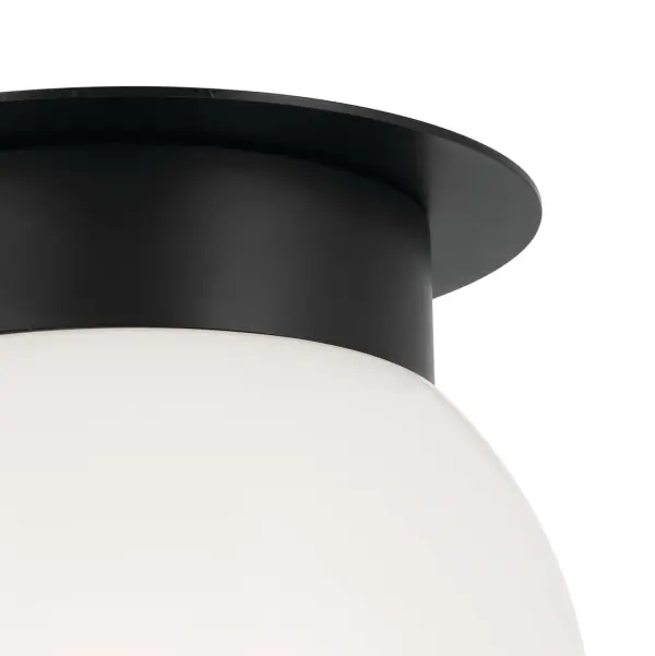 Albers Black Flush Mount Ceiling Light - Image 2