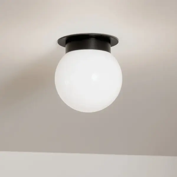 Albers Black Flush Mount Ceiling Light - Image 3