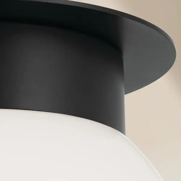 Albers Black Flush Mount Ceiling Light - Image 4