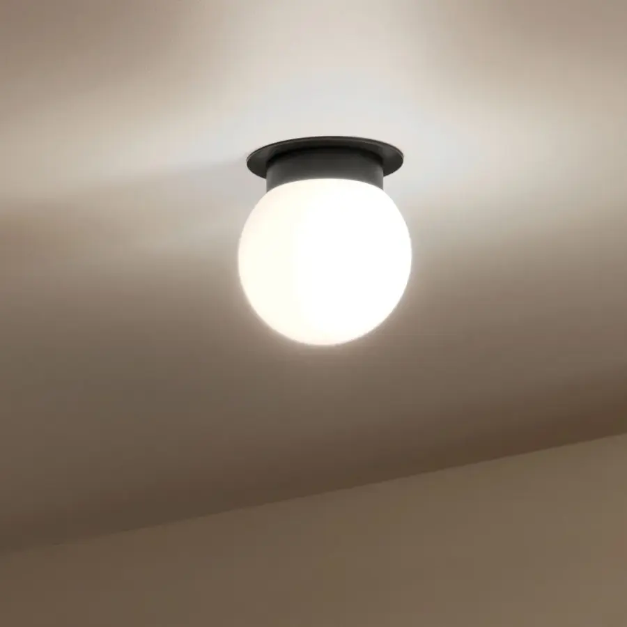 Albers Black Flush Mount Ceiling Light - Image 5