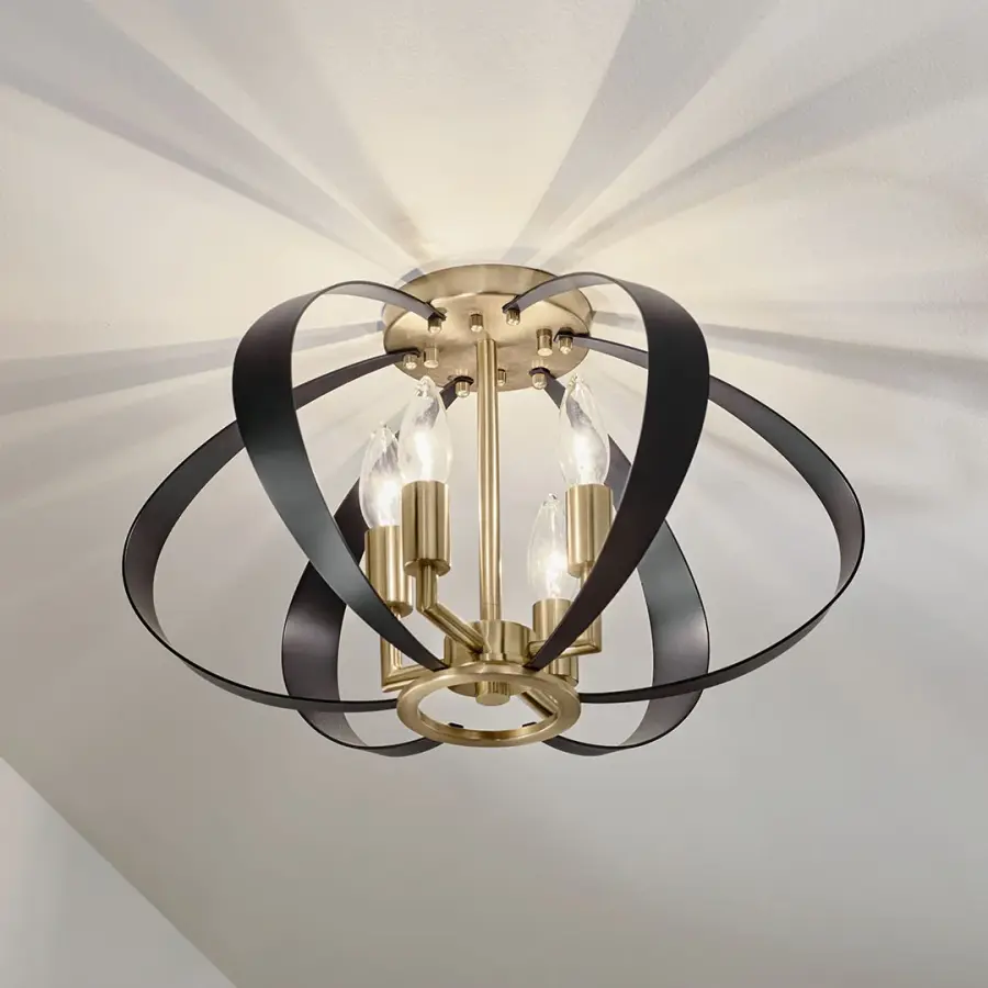 Cecil 4-Light Flush Mount Ceiling Light - Image 3