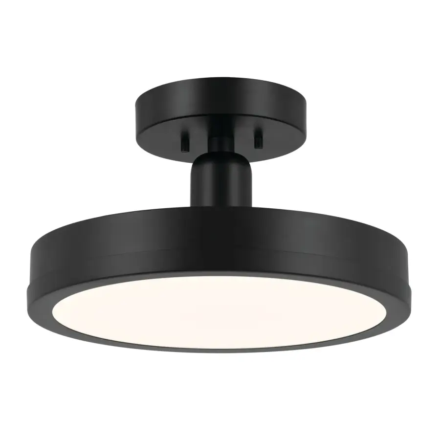Riu LED Semi Flush Mount in Black