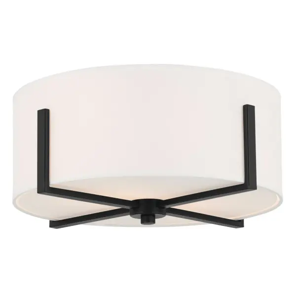 Malen Two Light Flush Mount in Black