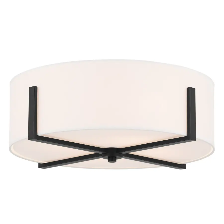 Malen 4-Light Flush Mount in Black