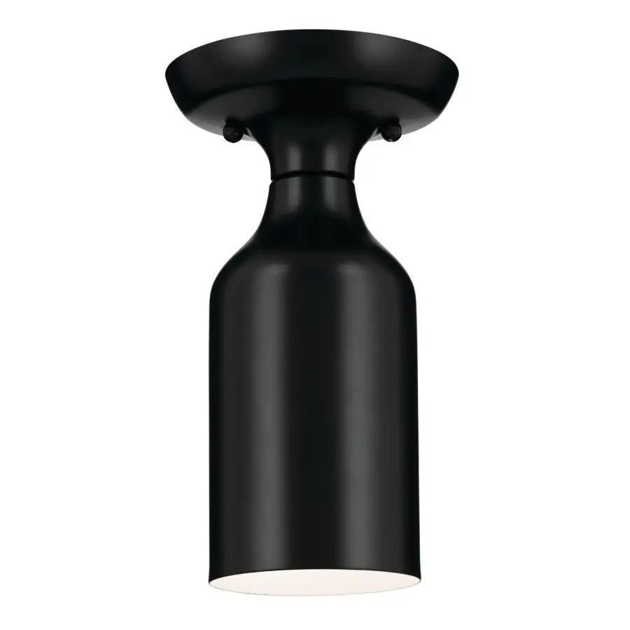 Sisu One Light Semi Flush Mount in Black