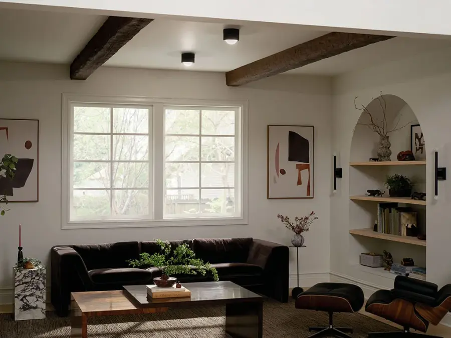 Tibbi Black Flush Mount Ceiling Light - Image 6