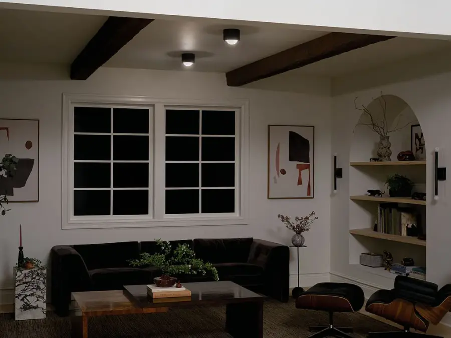 Tibbi Black Flush Mount Ceiling Light - Image 7