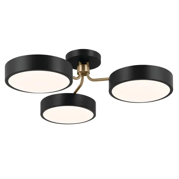 The Sago Semi-Flush Mount delivers impressive 2300 lumens from integrated LED technology in a striking 40-inch diameter design. Perfect for large spaces needing both ambient light and contemporary style.