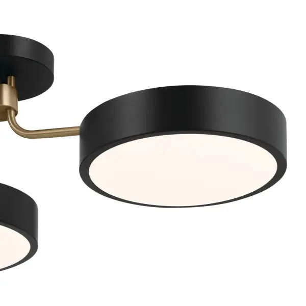 The Sago Semi-Flush Mount delivers impressive 2300 lumens from integrated LED technology in a striking 40-inch diameter design. Perfect for large spaces needing both ambient light and contemporary style. - alternate view