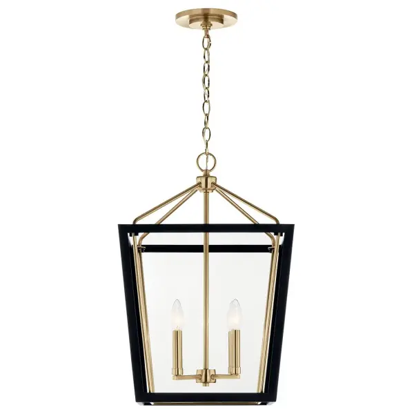 Delvin 4-Light Pendant in Champagne Bronze and Black - Image 2