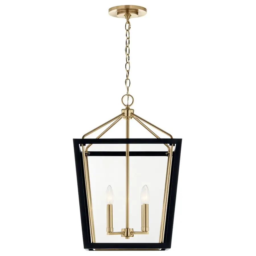 Delvin 4-Light Pendant in Champagne Bronze and Black - Image 2