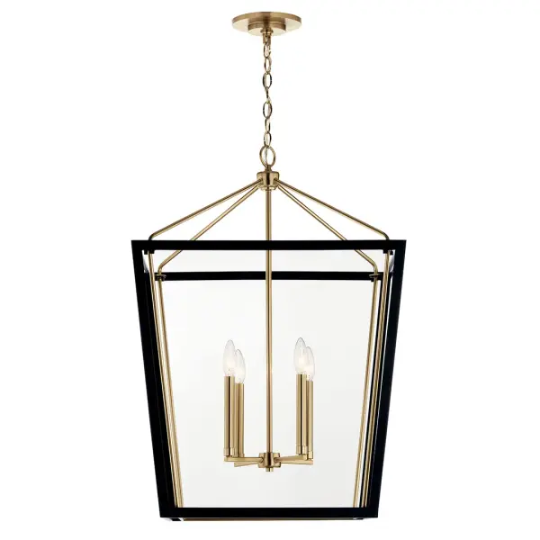 Delvin 4-Light Pendant in Champagne Bronze with Black Accents - Image 5