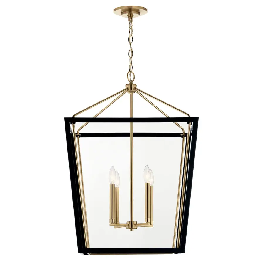 Delvin 4-Light Pendant in Champagne Bronze with Black Accents - Image 5