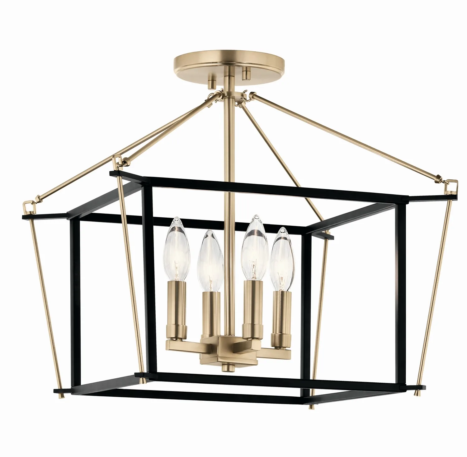 Eisley 4-Light Semi-Flush Mount in Champagne Bronze