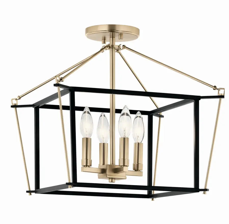 Eisley 4-Light Semi-Flush Mount in Champagne Bronze