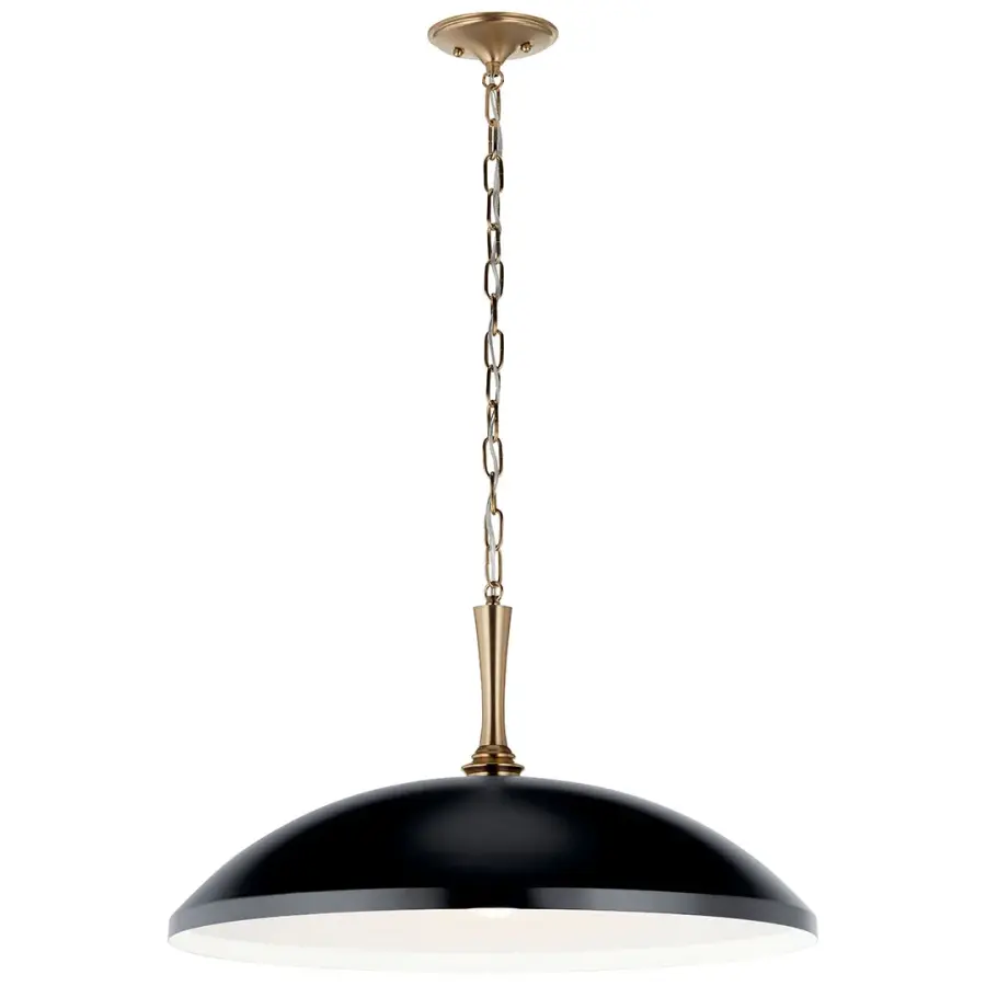 Delarosa 24" Black Dome Pendant Light - Image 2