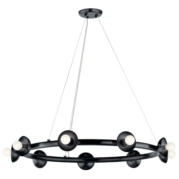 Palta 9-Light Chandelier in Black