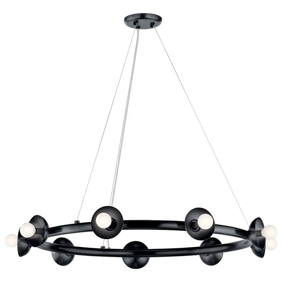 Palta 9-Light Chandelier in Black